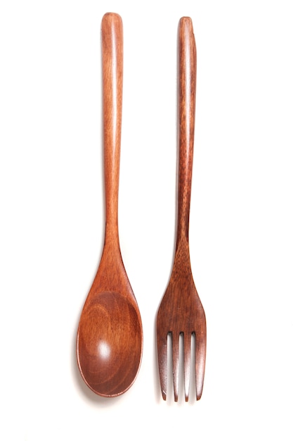 Tenedor y cuchara de madera