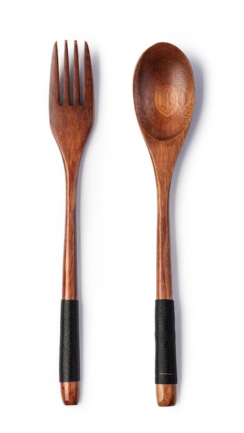Tenedor y cuchara de madera
