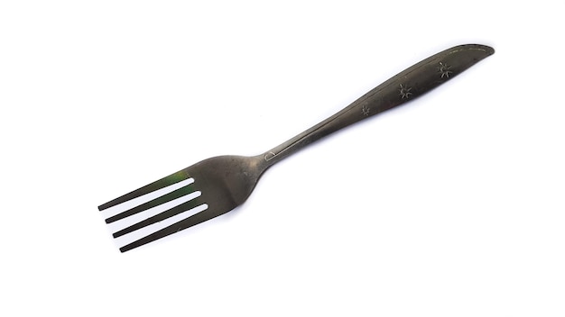 Tenedor sobre un fondo blanco aislado. herramientas de cocina