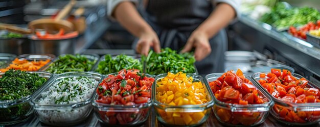 Tener una clase de cocina saludable con amigos