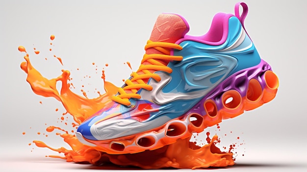 Tênis 3D por Alberto Seveso esquema de cores avançado