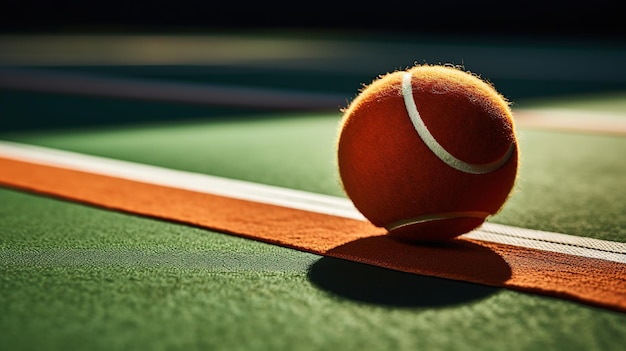 Tennisball auf dem Tennisplatz