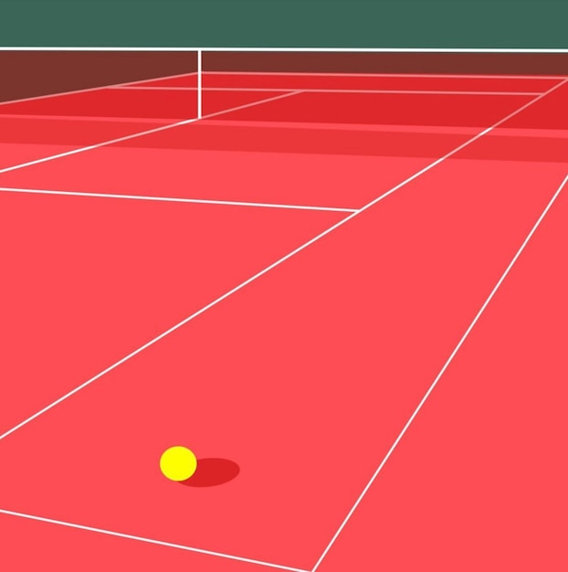 Tennisball-Sport-Spieler-Athleten-Bereichs-Illustration