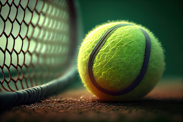 Tennisball trifft das Netz Generative Ai