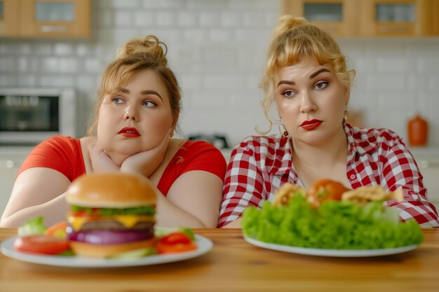 Foto la tentación contra la salud la odisea de la comida de las mujeres de plussize