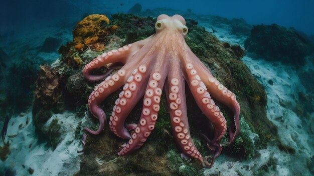 Foto tentáculos de polvo isolados em espaço branco