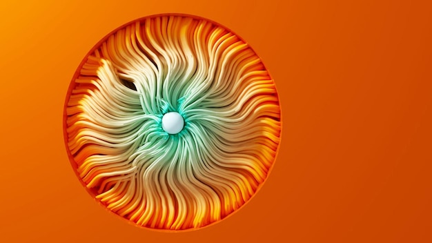 Tentáculos de fondo abstractos en un círculo