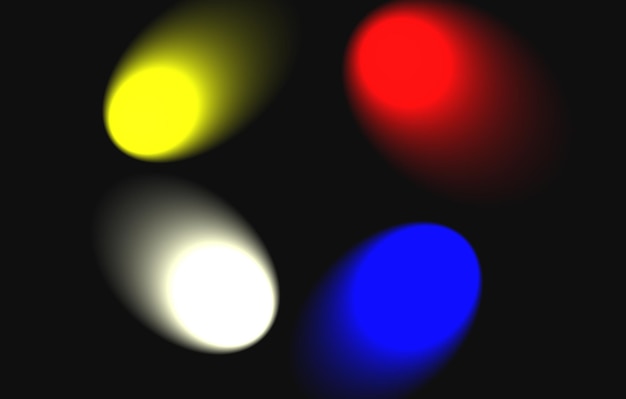 teoría de mezcla de colores aditivos rgb con color base blanco rojo azul amarillo