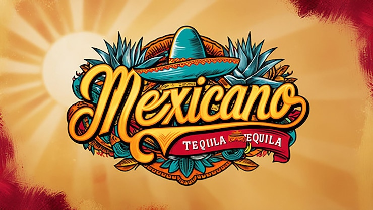 Foto tequila mexicano un diseño de logotipo colorido
