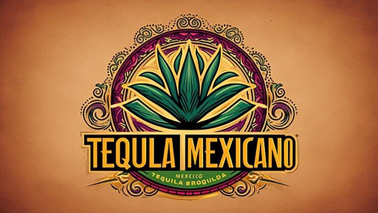 Foto tequila mexicano un diseño de logotipo colorido