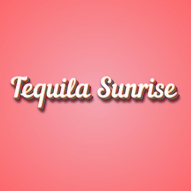 Foto tequila sunrise efecto de texto foto imagen muy guay