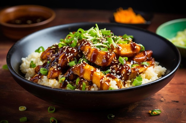 Teriyaki de soja y tofu Donburi Bliss