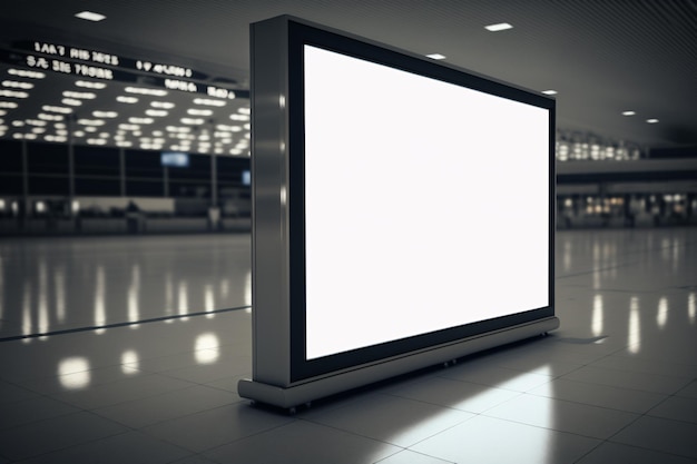 Foto terminal blank billboard mockup werbetafel