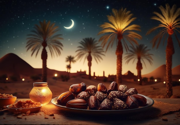 Termine auf Tisch Ramadan-Werbedesign