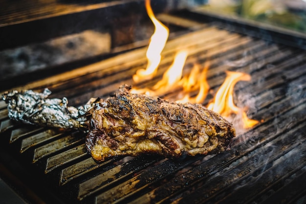 Ternera a la parrilla de excelente calidad.