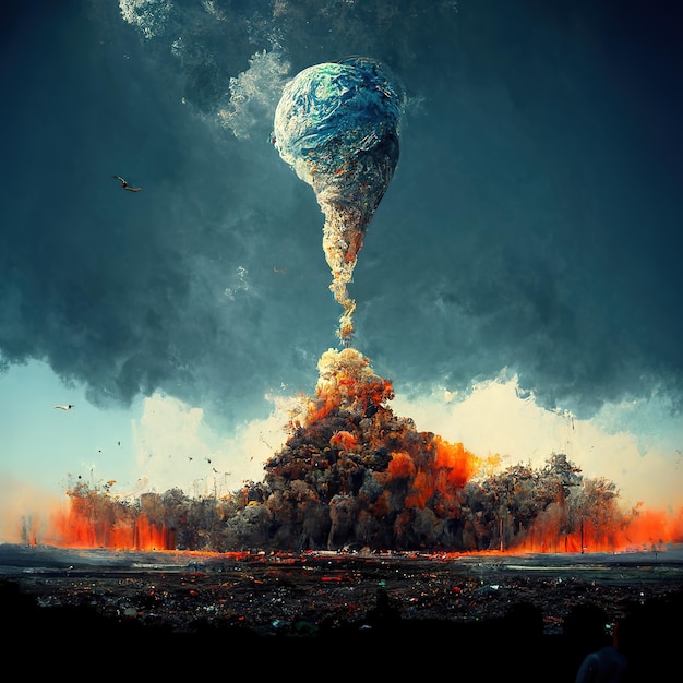 terra e céu colapso destruição