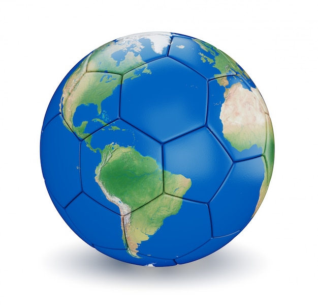 Terra em forma de bola de futebol
