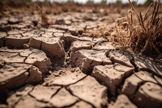 Terra rachada seca generativa ai