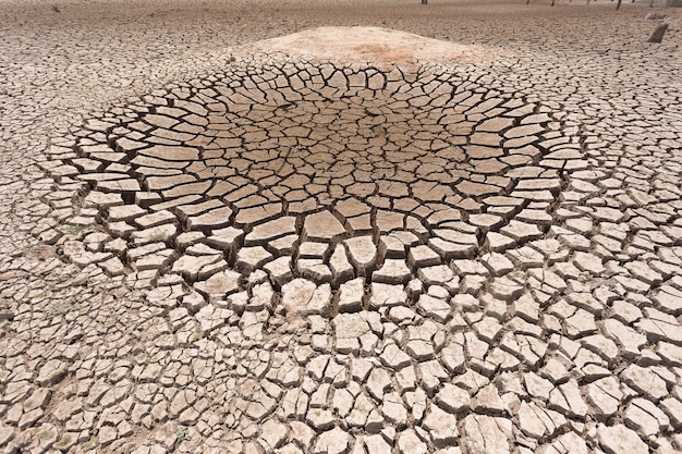 Foto terra seca rachada sem água