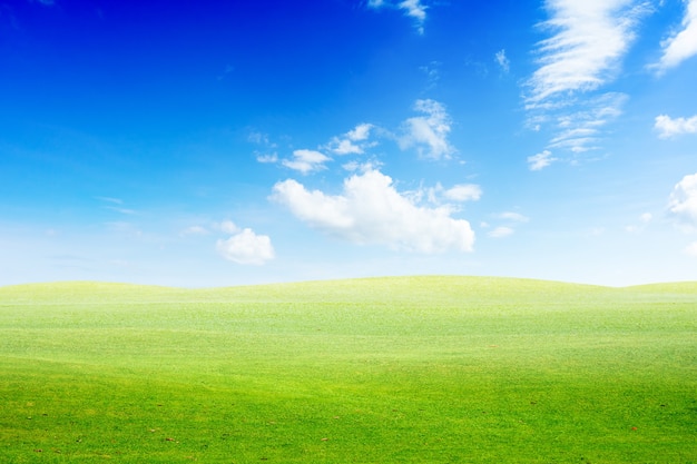 Terra verde e céu azul