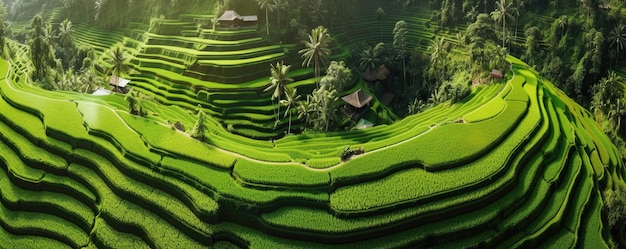 terraços de arroz vista aérea