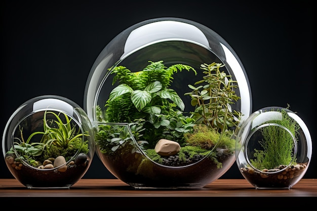 Foto terrários tranquilos plantas de interior sinfonia plantas de interiores