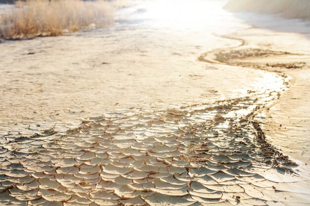 Terras áridas no deserto