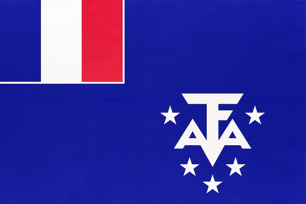 Terras francesas do sul e antárticas. bandeira oficial da taaf.