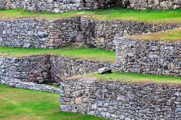 Terrassen auf dem Berg Machu Picchu