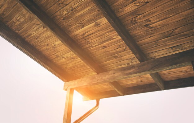 Foto terraza de madera en casa