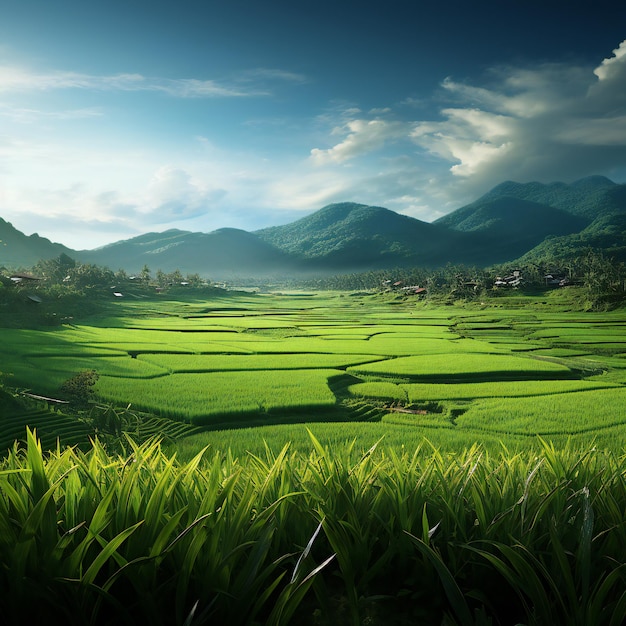 Terrazas de arroz en Bali Indonesia Fondo de naturaleza