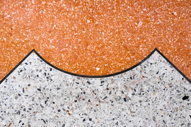 Terrazzo polido chão de pedra e parede