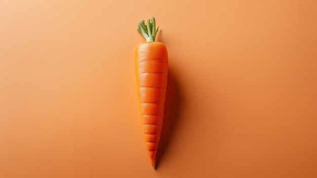 Terreno naranja de una zanahoria aislada