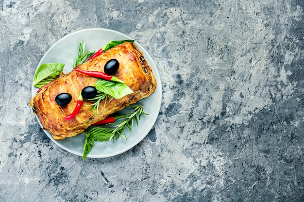 Terrina de carne de pavo