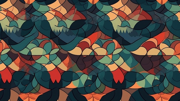 Teselaciones patrón fondo textura diseño papel tapiz sin costura azulejo tradicional Generativo AI