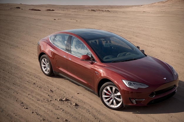 Tesla-Auto auf dem Mars