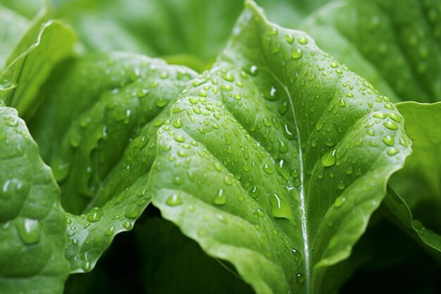 El tesoro de la naturaleza Las hojas de lechuga en el jardín lo mejor de la imagen de la lechuga