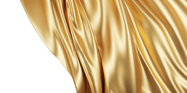 Tesouro de luxo dourado em fundo branco renderização 3D