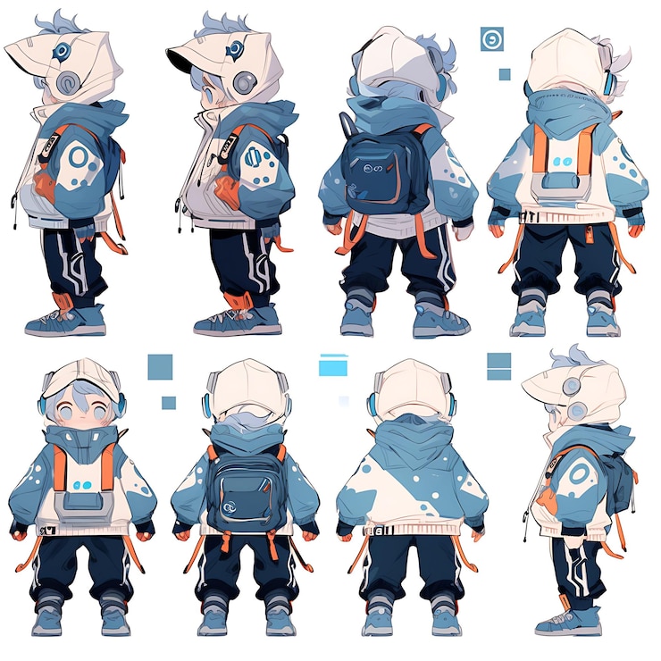 Foto testador de videogames masculino colorido chibi kawaii testador de jogos casual gamer design de coleções criativas