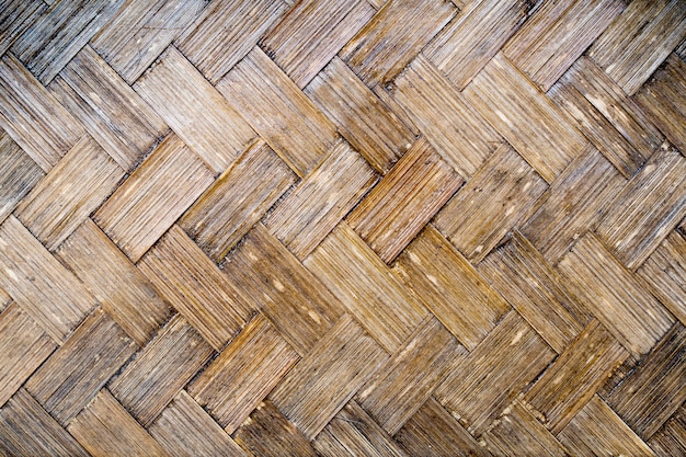 Foto teste padrão de bambu de bambu do weave