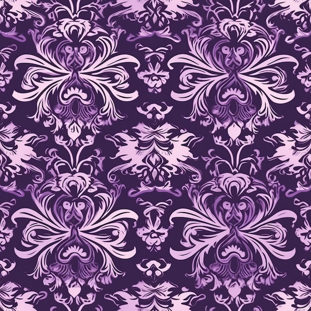 Foto teste padrão floral roxo em um fundo roxo.