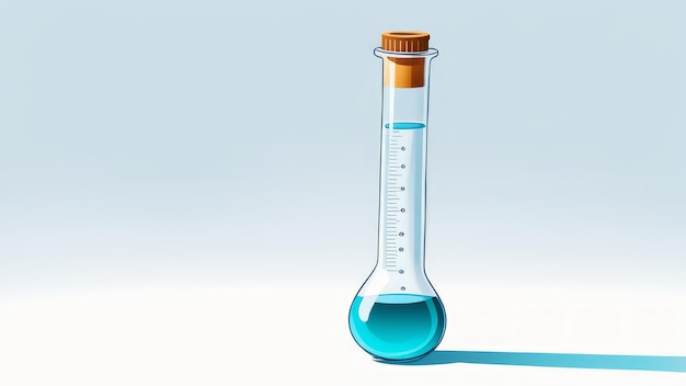 Testrohr isoliert auf weißem Hintergrund