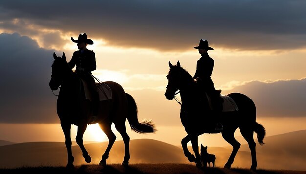 Foto texas fundo escuro fundo cowboy antigo edifício da cidade ocidental homem montado em cima de um cavalo