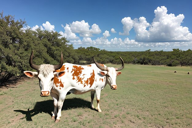 Foto texas longhorn steer driftwood texas (estados unidos)