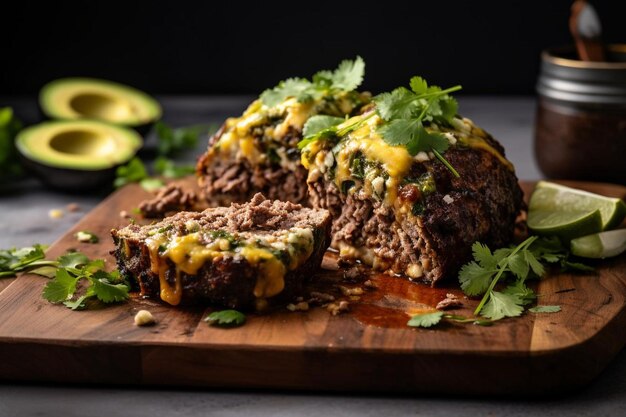 TexMex Taco de carne de res y cheddar relleno de pimienta