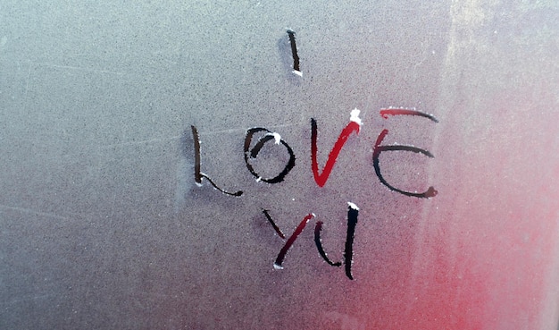 Text auf einem Morgenfrost