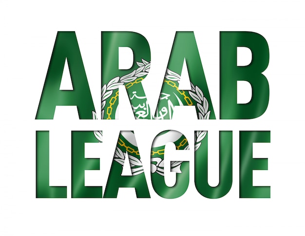 Text der Arabischen Liga auf Weiß