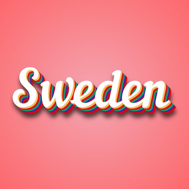 Text-Effekt Foto-Bild Schweden Cool