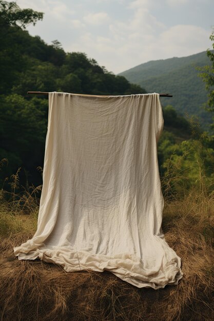 Foto textil en el bosque