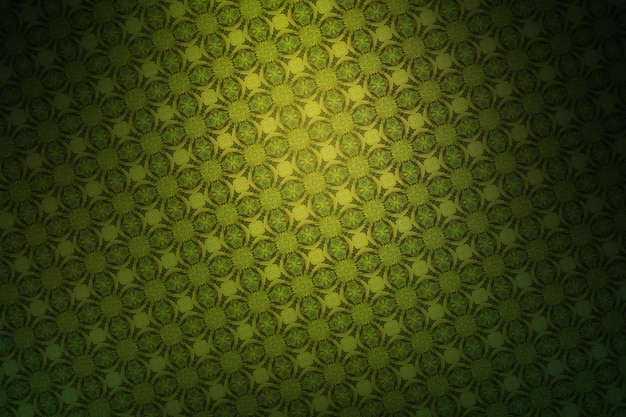 Textilgewebe grün mit kaleidoskopischem Muster nahtlosem Hintergrund
